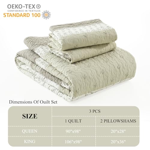 Edredón king reversible beige 100% algodón colcha ligera con fundas 5