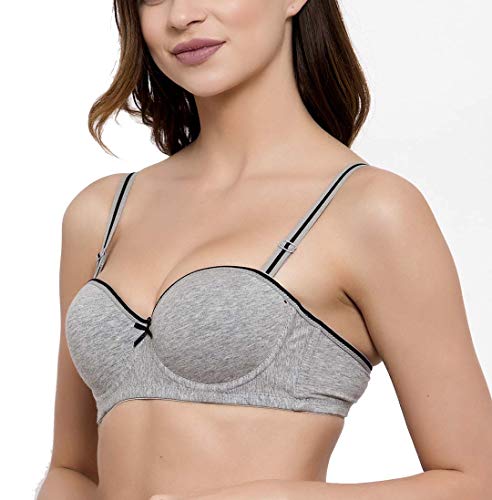 Image of Brachy Women's T-Shirt Demi Cup Padded Underwired Push up Bra BCA DUPPERPIP1