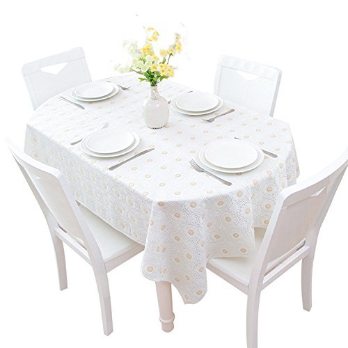 Nappe imperméable à l'eau en PVC avec dentelle douce pour table à manger