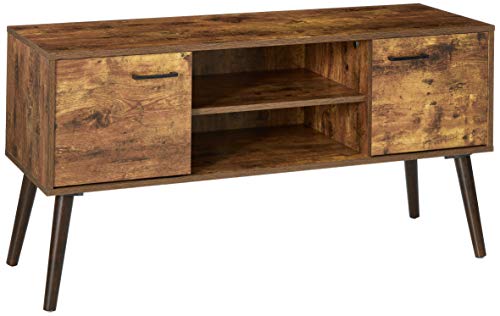 Christopher Knight Home Amarah Mid-Century Modern Entertainment Center With Walnut Accents, Pine / Walnut Finish #TOP22