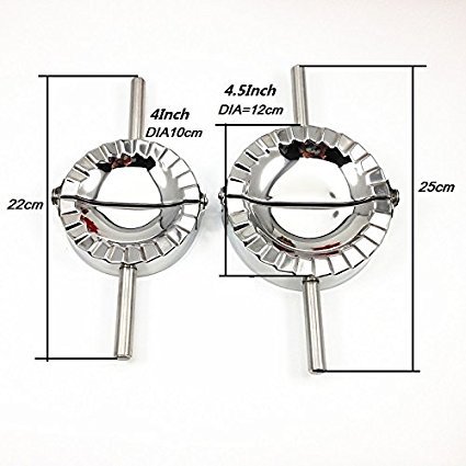 Stainless Steel Ravioli Mold Pierogi Dumpling Maker Pastry Press (M-Dia 4Inch) #TOP5