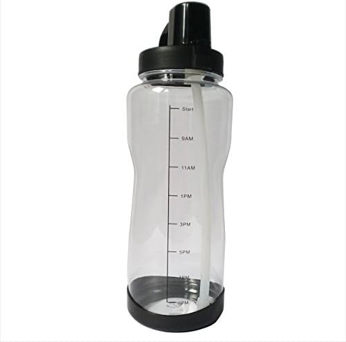 64 oz (2 Liter) Hydration Bottle Daily Water Tracker - Time Marked to Ensure You Drink 64 Ounces of Water Throughout the Day. Make Sure You Stay Hydrated.