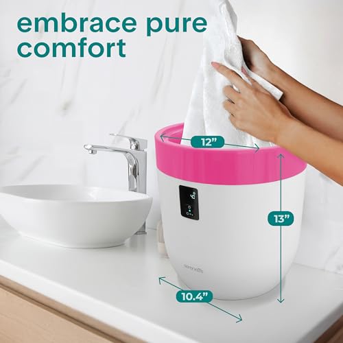 SereneLife Small Towel Warmer for Bathroom & Spa, Compact Countertop Design, Fragrance Disc Holder, Auto Shut-Off, Adjustable Timer, Fits Towel, Bathrobe, Blankets & PJS by SereneLife - Image 7