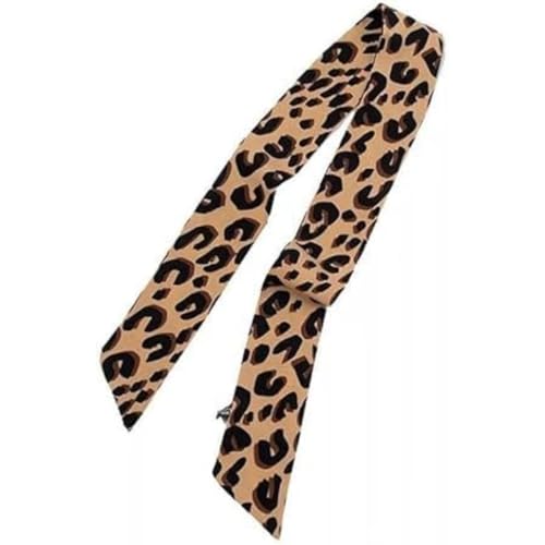 2025 New Leopard Scarf,Brown Leopard Neck Tie, Chic Skinny Scarf Hairband, Fashion Scarves3