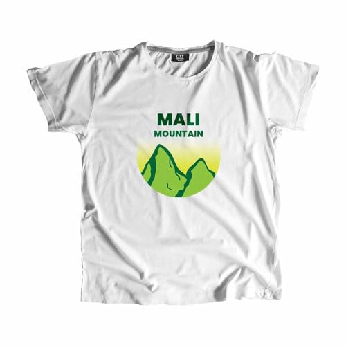 T-shirt Mali Mountain blanc unisexe en coton bio col rond