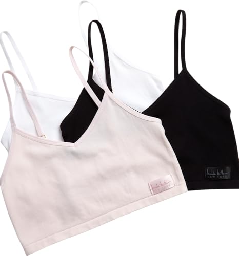 Nicole Miller Girls Training Bra -3 Pack/6 Pack Seamless Padded Bralette Underwear for Girls with Removable Pads (S-XL)3