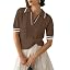 Brown and White Stripe