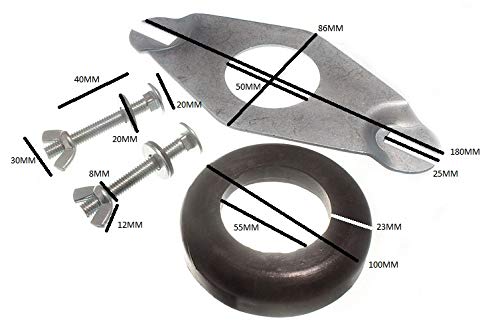 3 X Toilet Cistern Tank Coupling Repair Kit with Buffer - Comprehensive Solution