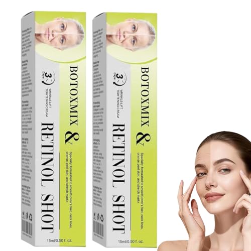 2Pcs Botoxmix & Vita-A Retinol Shot Wrinkle-Lift Tightening Cream Vita-A Retinal Shot Tightening Booster for Wrinkles and Fine Lines Retinol Shot for All Skin Types