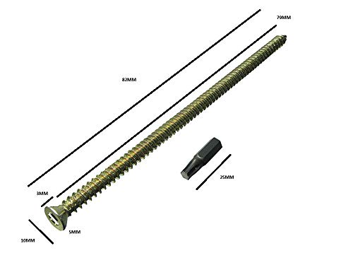 Vis cadre béton 7,5x82mm à filetage total et empreinte Torx anti-ripage en lot de 100 - 2