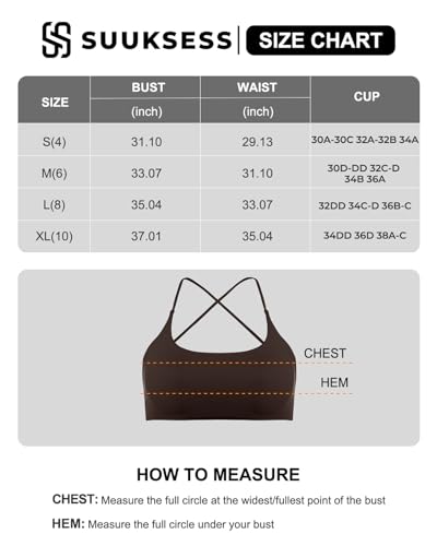 image for SUUKSESS Women 2 Piece Open Back Sports Bra Pack Strappy Workout Gym Y