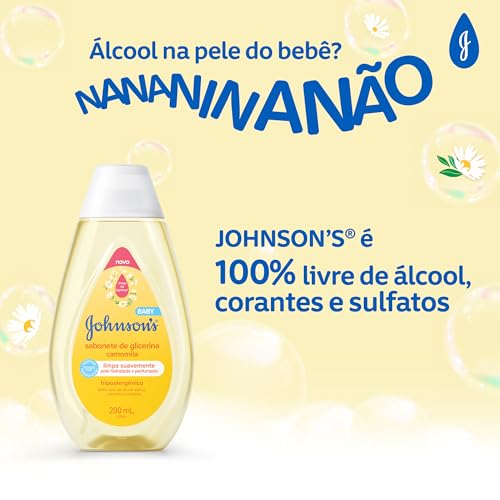 Sabonete Líquido Glicerina Camomila JOHNSON’S® Baby, 200mL