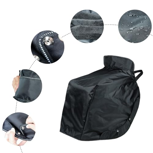 Manta para patinete contra lluvia y viento invernal con delantal grueso cubrepiernas 4