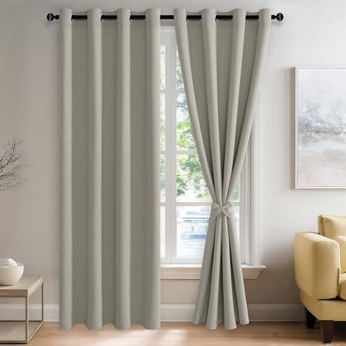 JIUZHEN Blackout Curtains for Bedroom Living Room 52 x 84 Inches Long