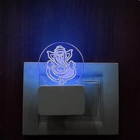 Buy Gift Me Bazar Siddhivinayak Ganpati 3D Illusion Night Lamp With 7 Color Changing Light & On