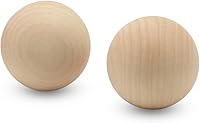 Vista 17 de Bolas de madera pequeñas de 1-3/4 pulgadas, paquete de 10 bolas de madera para manualidades y proyectos de bricolaje, bolas de madera de abedul