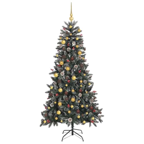Árbol de Navidad Artificial Grande Verde 210 cm para Decoración Festiva de Casa 5