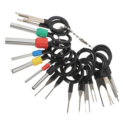 VALICLUD 18PCS Automotive Electrical Terminal Connector Removal Tool Set Wire Harness Depinning Tools for Accurate Pin Extraction and Mechanics Maintenance
