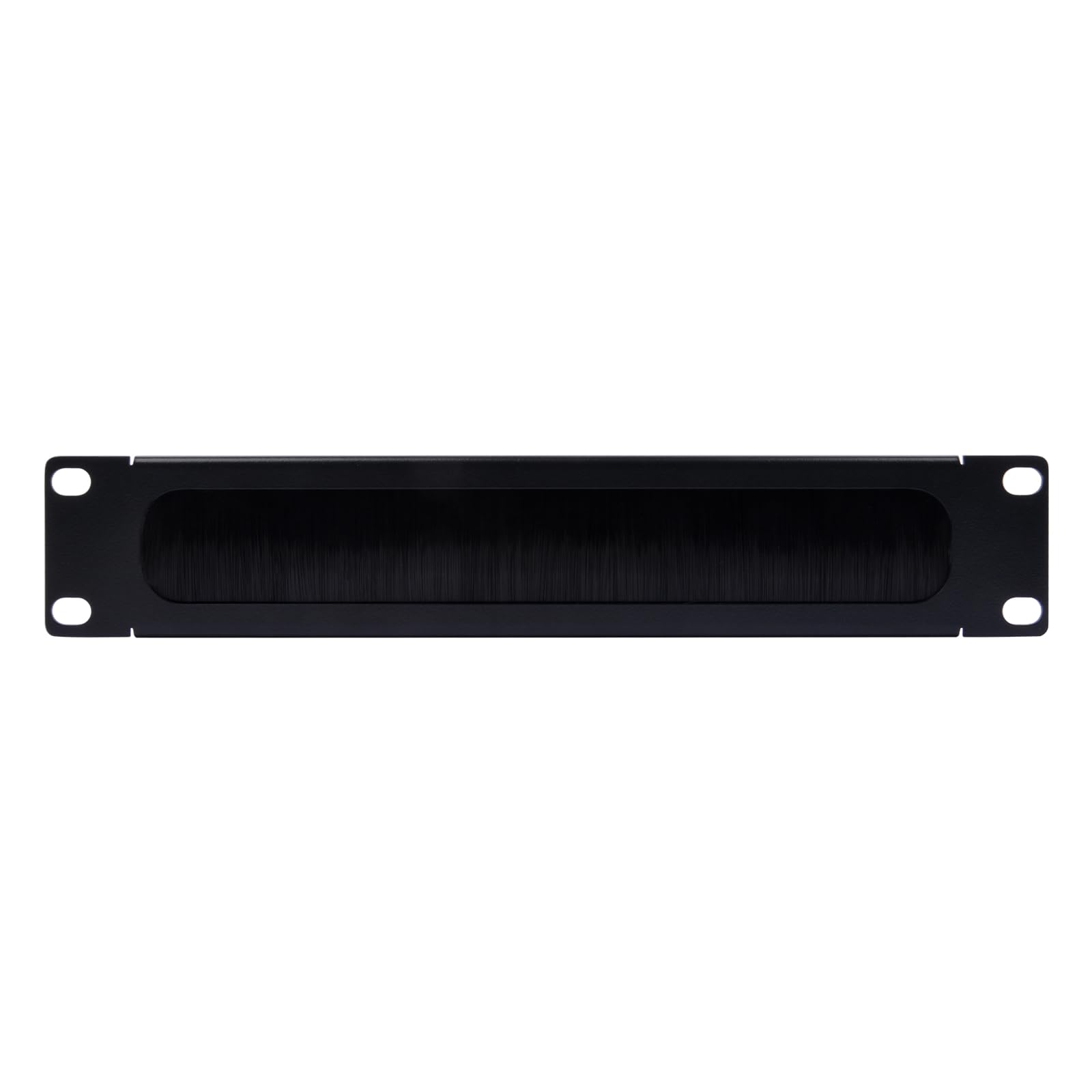 GeeekPi DeskPi Lot de 2 panneaux à œillets avec bande brosse - 1U - 10" (254 mm) - Pour armoires réseau et câbles réseau - Noir