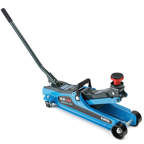 STIX Wagenheber Hydraulisch - Rangierwagenheber 2,5 T - Wagenheber Flach - Hubhöhe 85-365mm, 360°...