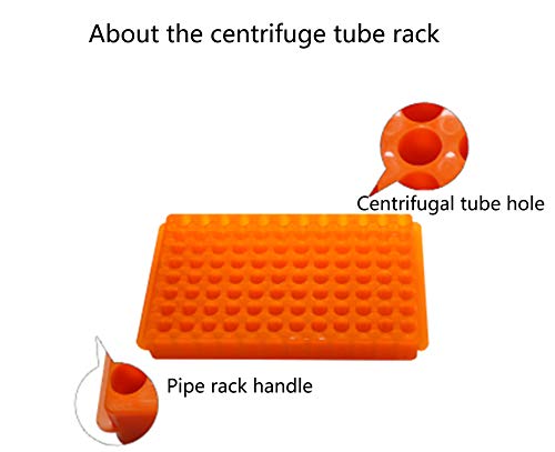 Kinnose Tube Rack Double Panel 96-Well Polypropylene Pcr Centrifuge Tube Holder For Microcentrifuge Tubes 0.2/0.5/1.5/1.8/2.0Ml 3Pcs #TOP6