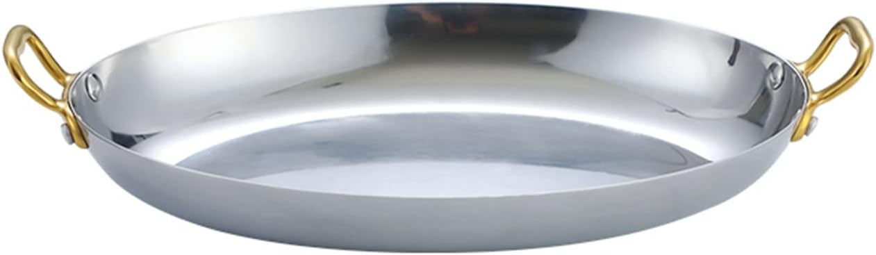 Oval Stainless Steel Steaming Fish Dishes Plate - Metal Serving Platter for Kitchen Restaurant with Handles - 25/30/35/40cm Dessert Meat Tray Bowls (35cm,Silver)