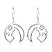 YFN Polishing Finished Lovely Simple Cat Dangle Drop Earrings (Cat A)