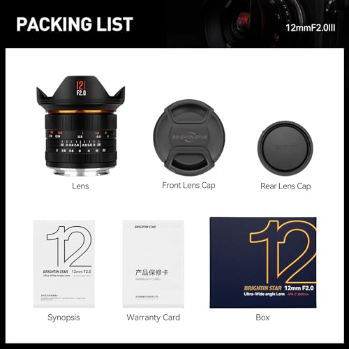 Image of Brightin Star 12mm F2 III Lens for Nikon Z Mount, APS-C Ultra-Wide Angle Manual Focus Prime Mirrorless Camera Lens for Z-6II, Z-7II, Z5, Z50, Z9, Z50, Z-FC, Z30