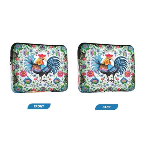 Funda para portátil de 13-14 pulgadas diseño gallo floral miniatura 2