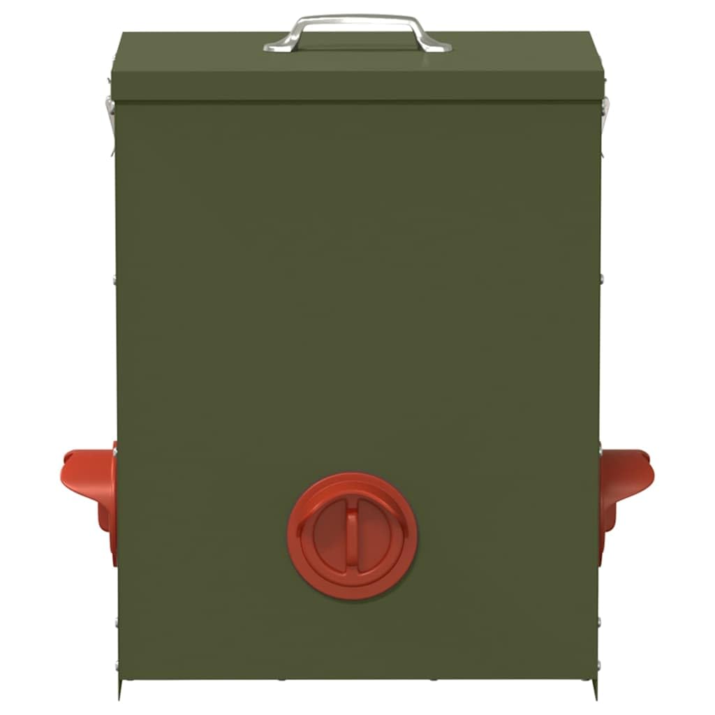 Set di 2 mangiatoie per polli, 32,5 x 20,5 x 43 cm, resistenti alle intemperie, robuste, per interni ed esterni, con capacità di 25 kg, facile montaggio, ideale per allevamento di animali