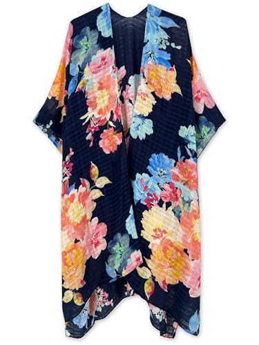 Image of Spicy Sandia Kimonos for Women Floral Beach Cover Up Loose Swimsuit Bathing Suit Coverup Cardigan for Summer Swimwear