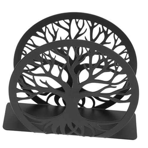 NUOBESTY Servilletero de Hierro Resistente con Diseño Hueco Decorativo Soporte para Servilletas de Mesa Dispensador Metálico Estable para Cocina y Comedor