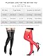 comeondear Overknee Strümpfe PU Leder XS-5XL Sexy Stockings Halterlose Kniestrümpfe in Wetlook Optik Große Größen Lederstrümpfe Oberschenkel Hohe Lange Socken Fetisch Dessous Schwarz,3XL-5XL