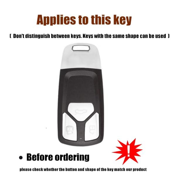Carcasa de llave de coche para Audi A3 A8 RS4 repara botones rotos B-Black-1 2
