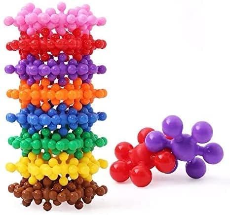 100 pcs Building Blocks Kids Educational Toys, Star Shape Interlocking Solid Plastic for Preschool Kids Boys Girls Aged 3+ Year, Safe Material Creativity Kids Toys 1