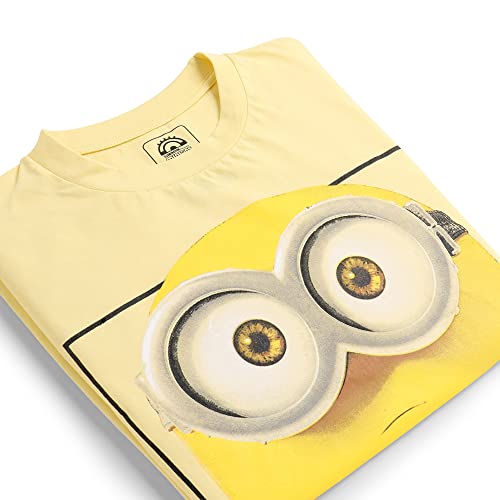 Image of Free Authority Minions Printed Regular Fit Yellow Cotton Men's T-Shirt