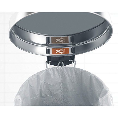 Brabantia IdealFit Bin Liners (Size X/10-12 Litre) Ideal Quality Thick Plastic Trash Bags with Tie Tape Drawstring Handles (40 Bags)