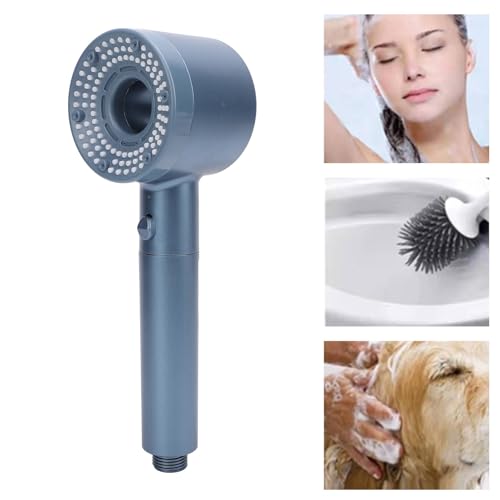Regadera de mano cromada para baño con 5 modos ajustables miniatura 5