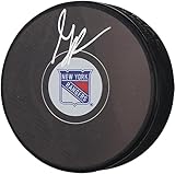 Gabe Perreault New York Rangers Autographed Hockey Puck - Autographed NHL Pucks