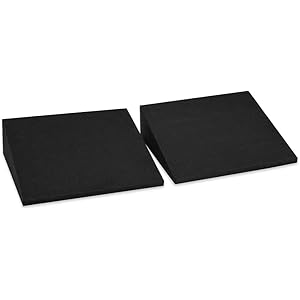 StrongTek 13″ Large Yoga Foam Wedge, Slant Board, Calf Stretcher, Improve Lower Leg Strength, Stability, Incline Wedge, Knee Pad, Back Support, Footrest Cushion, Physical Therapy, One Pair