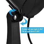 Equay-Fake-Security-Camera-Dummy-CCTV-Surveillance-System-with-Realistic-Red-Flashing-Lights-and-Warning-Sticker-4-Black