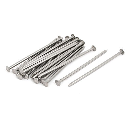 Aexit 3.5-inch Length Fastener 316 Stainless Steel Cement Wood Sliding Nail Silver Tone 20pcs Model:35as572qo577