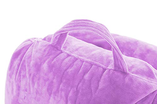 XXL Husband Pillow Light Purple Backrest with Arms - Adult Reading Pillow Shredded Memory Foam, Ultra-Comfy Removable Microplush Cover & Detachable Neck Roll, Unmatched Support Sit Up Bed Chair Pillow - Thumbnail 7
