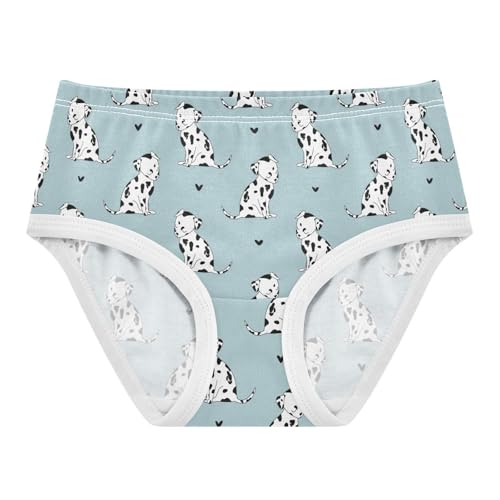Wusikd Cute Little Hearts Girls' Underwear Cotton Dog Girls Briefs Soft Toddler Underwear 8T