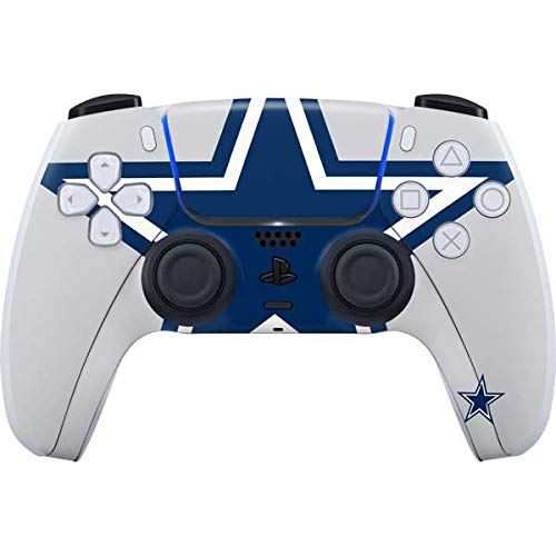 Skinit Decal Gaming Skin Compatible with PS5 Controller - Officially Licensed NFL Dallas Cowboys Large Logo Design