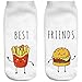 Produktbild Lustige Socken Sneaker Halbsocken Strümpfe Sportsocken Füßlinge mit Motiv 3D Weihnachten Ferien Seasons Lutscher süßer Best Friends 2 [001]