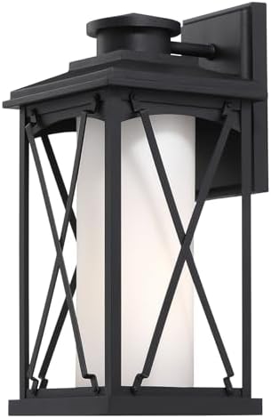 Minka Lavery Lansdale 15 1/2" High Matte Black Outdoor Wall Light