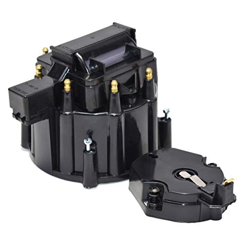 A-Team Performance - Cr6951Bk 8-Cylinder Hei Oem Distributor Cap, Rotor And Coil Cover Kit Black #TOP1