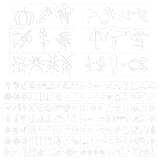 TONGIHS 48 Piezas Plantillas Diseños de dibujo de volantes, plantilla para diario, Stencil Plantillas DIY Manualidades, para adornos de tela, obras de arte pintadas, creación de tarjetas