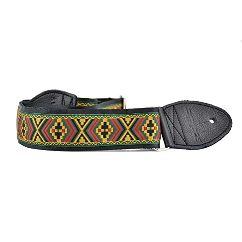 Souldier Gs0987Bk04Bk - Handmade Seatbelt Guitar Strap For Bass, Electric Or Acoustic Guitar, 2 Inches Wide And Adjustable Length From 30" To 63" Made In The Usa, Marley #TOP1